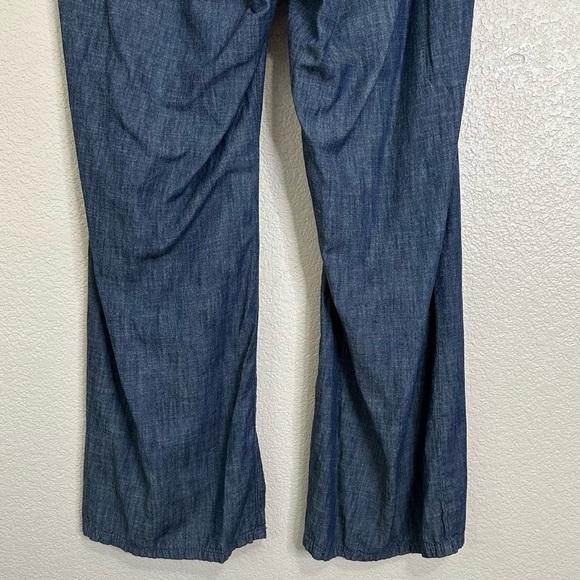 Lane Bryant Women's 100% Cotton Chambray Wide Leg Trouser Pants, Size 18 - Picture 8 of 11